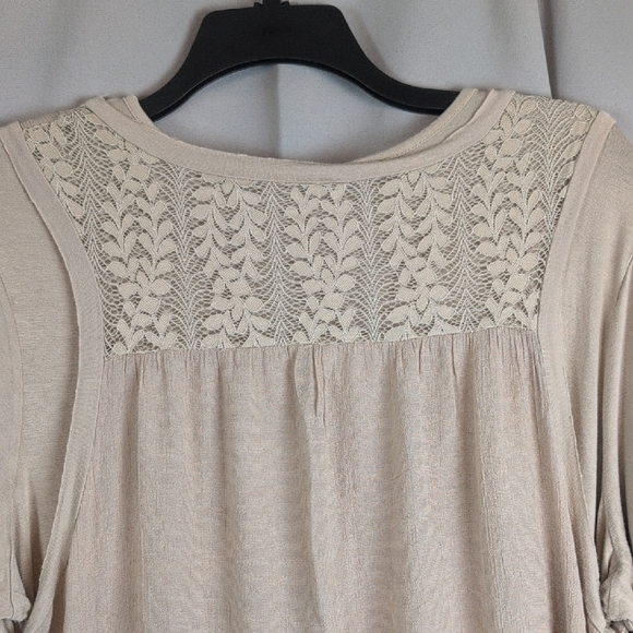 Indigo Soul Cream Lace Detail Tunic - Picture 3 of 7